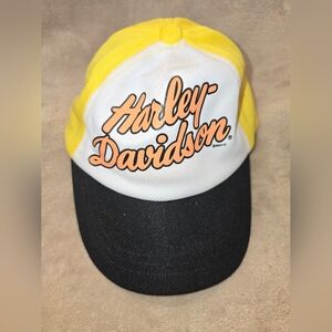 Harley-Davidson Youth Girls Yellow White Black Trucker Cap